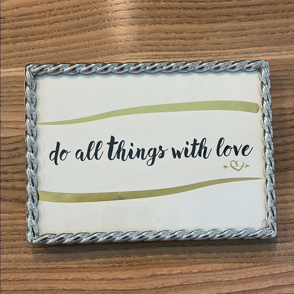 Do All Things With Love Silver 5x7 Picture Frame